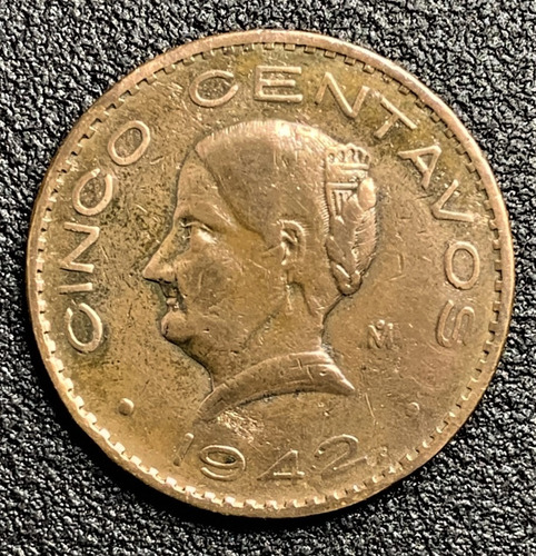 5 Centavos 1942 Mo.  Fecha Clave