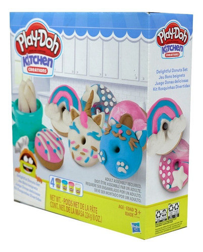 Imagen 2 de 7 de Plastilina Play Doh Juego De Donas Deliciosas Hasbro