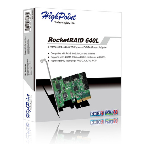 Highpoint Rocketraid 640l Interno 4 Puertos Sata Pci-express