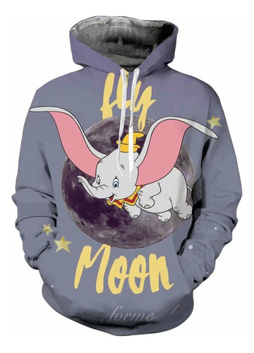 Dumbo Pullover Sudadera Con Capucha 3d Diseño Cómic Sudadera