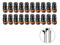 Comprar Kit 20 Conectores Plug Roxtone Xlr Femea Rotativo Linha Lx3f