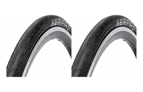 Par De Llantas Serfas Para Bicicleta Seca 700x25 Black Acero