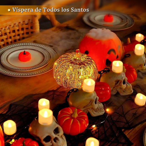 24 Velas Led Lightdot Efecto Llama Simulada Con Pilas