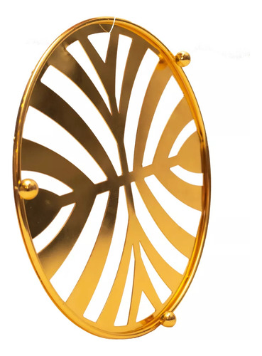 Posafuentes Cromado 18 Cm Decorativa Color Dorado Posa Pava Redondo