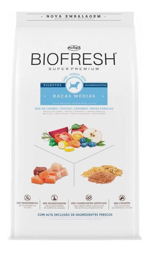 Alimento Biofresh para perro cachorro de raza mediana en bolsa de 3kg
