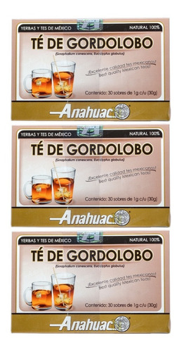 (3 Pzas) Te Gordolobo (30 Sobres) Anahuac