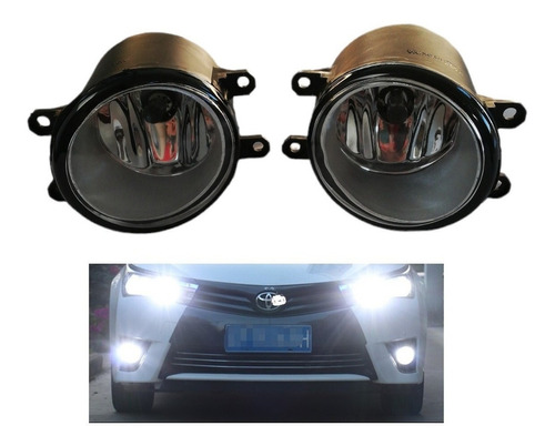 Par Faros Niebla Cromo Halogeno Toyota Yaris Sedan 2012 2013