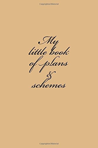 My Little Book Of Plans  Y  Schemes (journal Lined Notebookj
