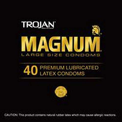 Bote Trojan Magnum De Latex Preservativos, 40 Unidades