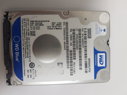 Disco Duro Interno Western Digital  Wd5000lpcx 500gb Azul