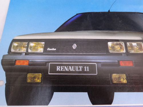 Folleto Catalogo Renault 11 Turbo Antiguo Frances 1985 Auto