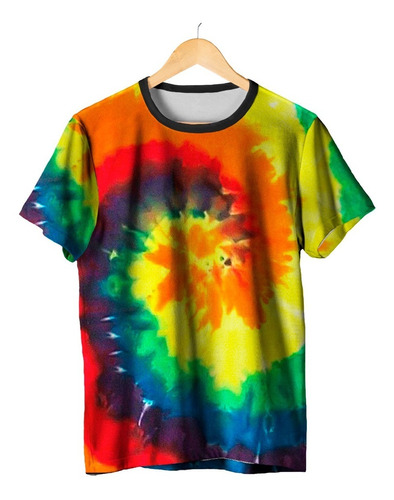 Camiseta Tie Dye Psicodélico Hype Hippie Vibes Colors Summer