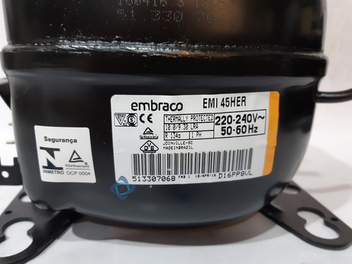 Motor Compresor Embraco Emi 45 Her R134a 1/8 P/heladera