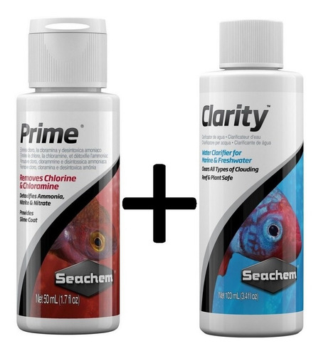 Kit Seachem Clarity 100ml + Seachem Prime 50ml