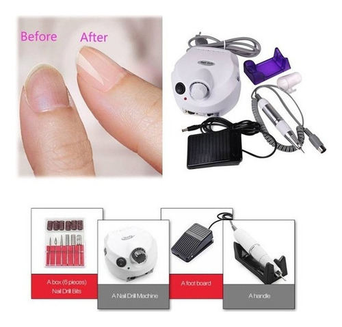 Archivo 30000 Rpm Pulidor De Uñas Manicura Kits Salón De Uña