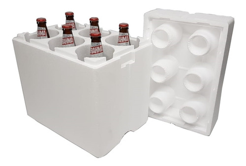 Caja Telgopor Conservadora Termica 6 Botellas Cerveza Envio