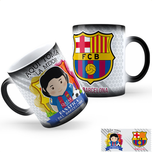 Taza Mágica Aqui Toma Fanatico De Barcelona Ad Calidad