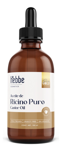 Aceite De Ricino %100 Puro P-frío 120ml Frasco Vidrio Gotero