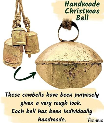 Juego De 3 Cascabeles De Vaca Harmony, Cascabeles Navideños