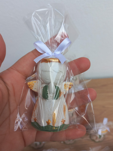 Anjinho Lembrancinha Batizado Nascimento - Kit 05 Und -verde