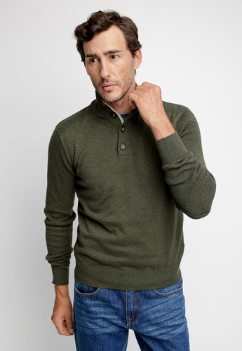 Sweater Hombre Kentucky Militar Verde Fw 2023 Ferouch