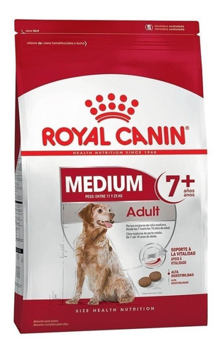 Alimento Royal Canin Size Health Nutrition Medium Adult 7+ para cão senior de raça média sabor mix em sacola de 15kg