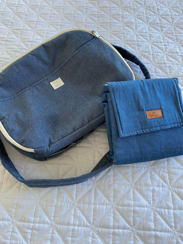 Bolso Maternal Jean Con Cambiador Marca Pilim