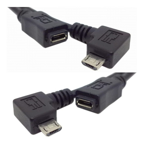 Cable Micro Usb Hembra A Usb 2.0, 0.5m/90 Grados