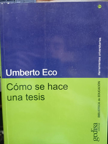 Como Se Hace Una Tesis Umberto Eco