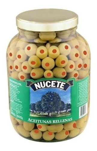Aceitunas Verdes Rellenas C/morrón (x 3 Kg Netos) Nucete