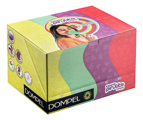 Escova Pirulito C/ Cheirinho Dompel Salão De Beleza Cor Variadas