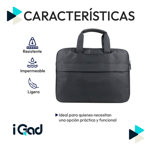 Maletin Para Laptop Huawei 14 In Resistente Al Agua Diseño Ergonómico Ligera Y Segura Bolsillos Multiusos Ideal Para Viajes Color Gris