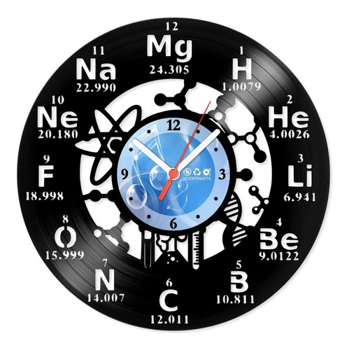 Relógio De Parede Disco Vinil Profissões Química - Vpr-120