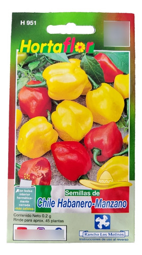 Semillas De Chile Habanero-manzano 0.2g Hortaflor