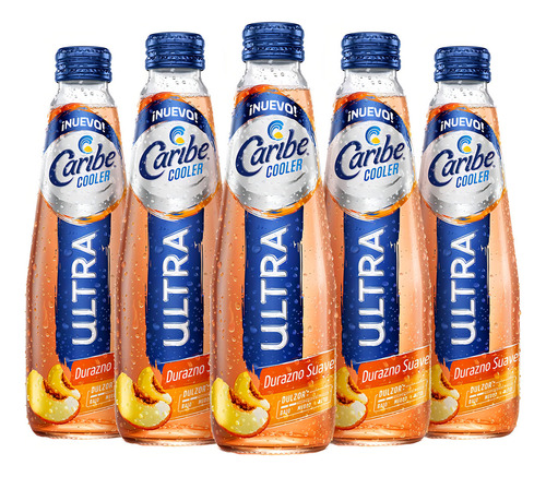 Caribe Cooler Ultra Durazno Suave Botella 300 Ml 12 Pack