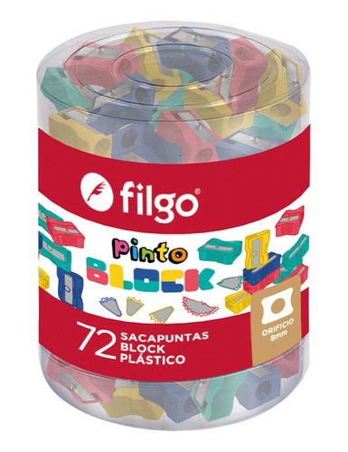 Sacapunta Filgo Block Pote X 72 Sacapuntas