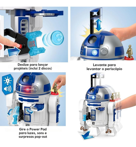 Boneco Gigante Star Wars R2d2 Som E Luz Imaginext