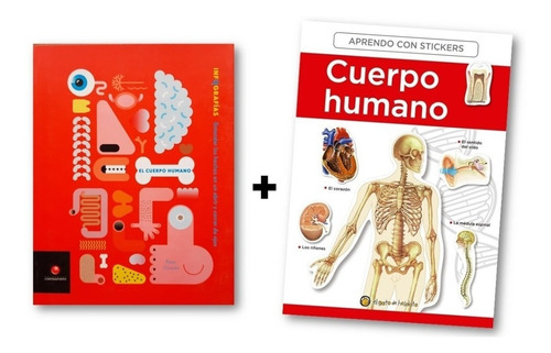 Combo Infografias El Cuerpo Humano + Libro De Stickers