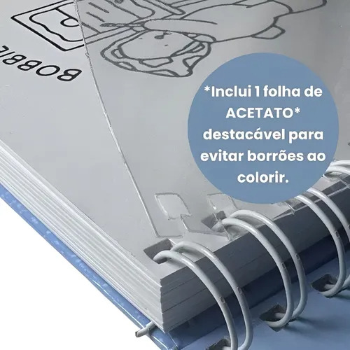 Livro De Colorir Bobbie Goods Capa Dura 50 Folhas Com Acetato + Kit Com 24 Canetinhas Touch Ponta Dupla Coloridas + Brinde Chaveiro- Ideal Relaxamento Estimula Criatividade Infantil Presente Crianças
