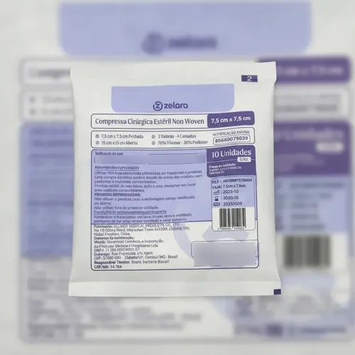 Compressa Estéril Non Woven 7,5x7,5cm Zelara | MercadoLivre