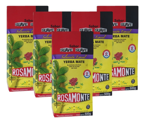 Yerba Rosamonte Suave Especial 500 Gr X 5 Unidades