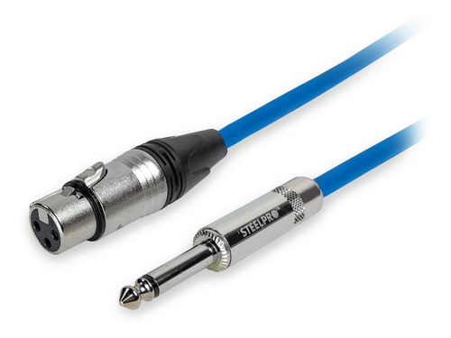 Imagen 3 de 5 de Cable Para Microfono Profesional 1m Hembra-plug 6.3 Steelpro