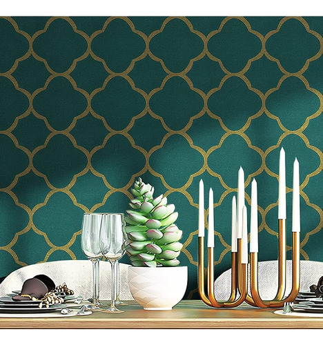 Peel And Stick Wallpaper Gold And Green Contact Paper Wall P