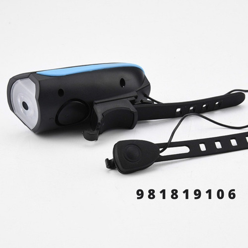 Imagen 3 de 8 de Set De Luces Delanteras Y Traseras Con Timbre Para Bicicleta