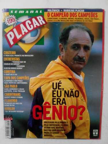 Revista Placar 1187 Felipão Flamengo São Paulo Cruzeiro 2001