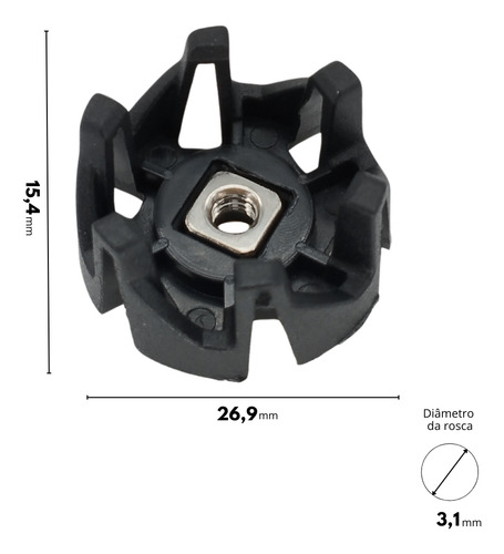 Ventoinha Arraste Arrastador para Liquidificador Black&Decker L7000G L7000GSP27