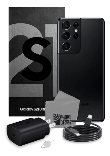 Samsung Galaxy S21 Ultra 5g 256 Gb 12gb Ram Negro Con Caja Original (Reacondicionado)