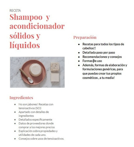 Recetas De Cosmética Natural - Shampoo Sólido Y Muchas Más! | MercadoLibre