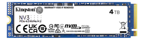 Ssd Kingston Nv3 M.2 Nvme De 4tb Interface: Pcie 4.0 X4
