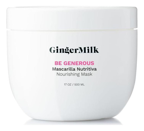 Ginger Milk - Máscara Capilar Nutritiva - Hidrata Profundame